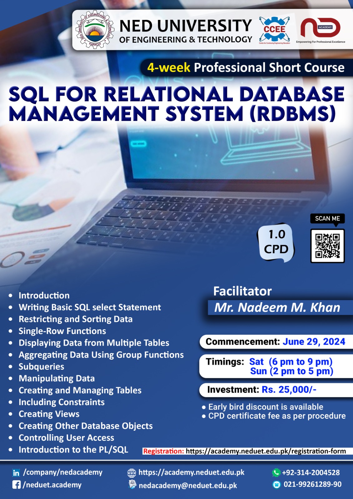 Sql for relational database management system rdbms ned academy